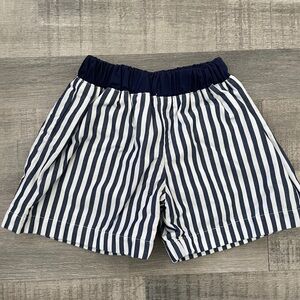 The Beaufort Bonnet Company Navy and White Striped Shorts